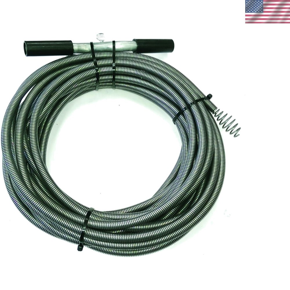 Galvanized 50ft Auger Drain with 3/8in Thickness &ndash; Reliable Drain Cleaning Tool