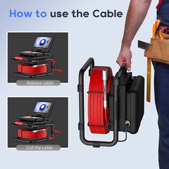 Sewer Drain Inspection Camera Pipe Endoscope 30M Meter Counter 10&Prime; Video Camera