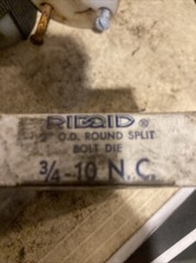 New Old Stock Ridgid 00-RB 3/4in-10 Round Split Bolt Die 38370