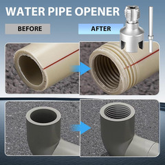 2-in-1 PVC Pipe Threader 1/2&Prime; 3/4&Prime; Internal External Dies, Drill Compatible | Du