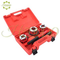 Ratchet Pipe Threader Kit, 1/2&Prime; NPT, 3/4&Prime; NPT, 1&Prime; NPT Manual Ratcheting Pipe