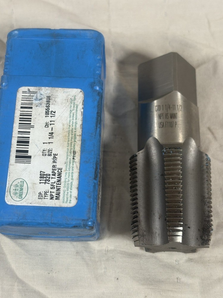 Greenfield (GTD) 1 1/4 X 11 1/2 HS Pipe Tap 11-1/2 NPT