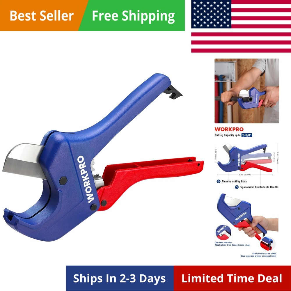 Ratchet PVC Pipe Cutter Tool, Up to 2-1/2&Prime;, Pex Cutting Tool for Cutting PEX,&hellip;