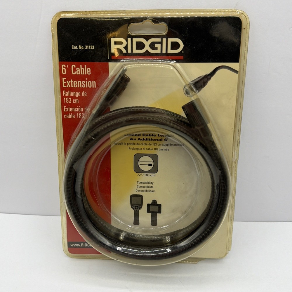RIDGID 6&prime; Cable Extension for Inspection Camera (No. 31133)