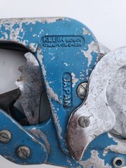 Klein Tools 50501 Ratcheting PVC Cutter 1/2&Prime; to 2&Prime; Blue Hand Crank Rare Vintage