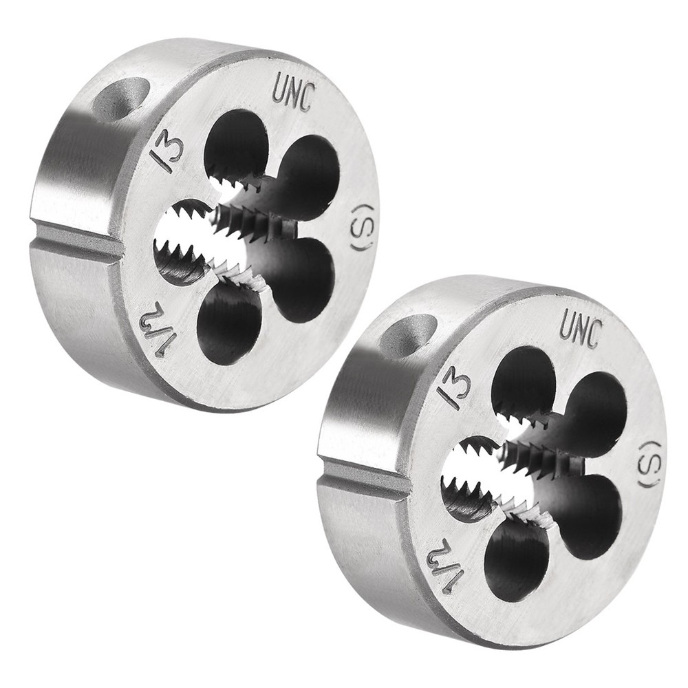 2pcs 1/2&Prime;-13 UNC Right Hand Round Mold HSS (Fast Steel)