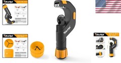 Compact Pipe Cutter with Deburring Tool &ndash; Sharp Cuts for Copper & Aluminum Pipes