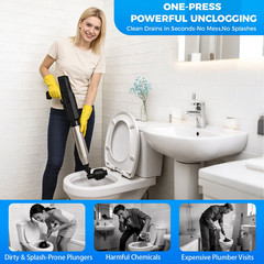 Pneumatic drain cleaning tool