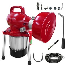 Drain Cleaner Machine 40FT, 350W 2 Cables, Electric Drain Auger for 3/4&Prime; to 4&hellip;
