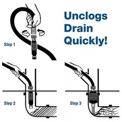 186 Unclogs Bathroom Sinks, Showers, and Swimming Pool Drains, 1.5 to 3 Inch
