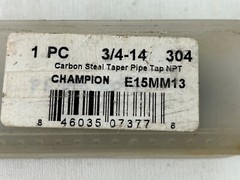 Pipe Tap Carbon Steel 3/4-14 NPT CHAMPION
