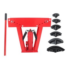 Pipe Bender 12 Ton Manual Hydraulic Piping Bending Exhaust Tube Tool With 6 Dies