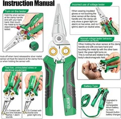 Rechargeable 8-in-1 Electrician Pliers with USB-C Charging, No More Battery Chan