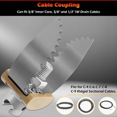 52812 T-230 2&Prime; Heavy Duty C-Cutter Drain Cleaning Auger Tool for Ridgid Cable