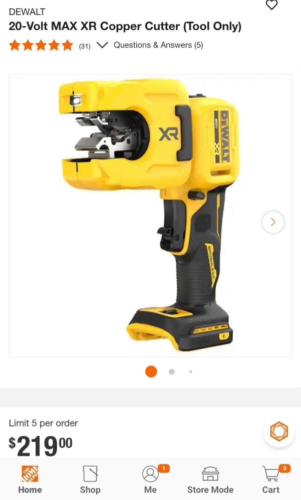 ⭐️NEW 2026 RELEASE⭐️ DeWalt 20V MAX XR Copper Tubing Cutter DCE154B