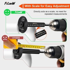 Inside Pipe Cutter,6 pcs Saw Tooth Blades with 3 Inch Scale 1/4&Prime; Hex Shank, Cutt