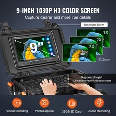 9&Prime; Sewer Camera 98 ft/30m Self-Leveling Drain Camera with 512Hz Transmitter