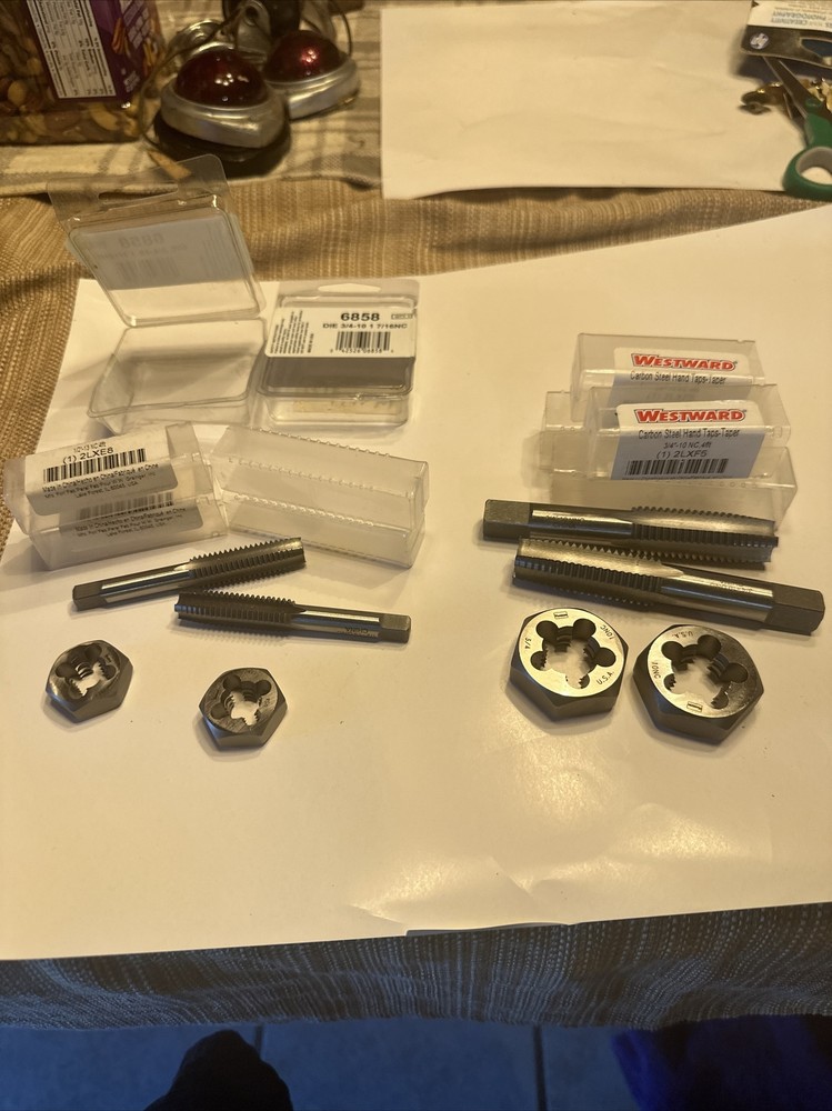 8 New Westward Taps And Dies 3/4 And 1/2 2LXE8 2LXF5