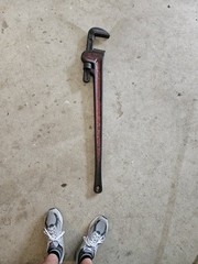 Ridgid Heavy Duty Pipe Wrench 48in / Forged Steel / Sharp Teeth / Ships Free