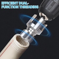 3PCS PVC Pipe Threader Kit &ndash; Dual-Function Internal & External Pipe Threading&hellip;