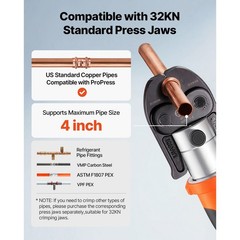 Uimoso 18V Electric Press Tool for Copper Pipes: 1/2&Prime; to 2&Prime; Sizes
