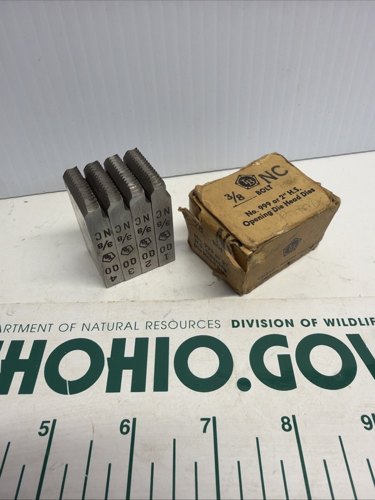 TOLEDO 3/8&Prime; NC PIPE No.999 OR 2&Prime; HS OPENING DIE HEAD DIES