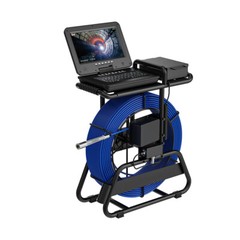 100m Sewer Pipe Inspection Camera 512hz Self-leveling Pipe Camera 10&Prime; Display