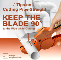 PVC Pipe Cutter, up to 2-1/2&Prime; O.D. Ratcheting Heavy-Duty PEX POLY PE Plastic Hos