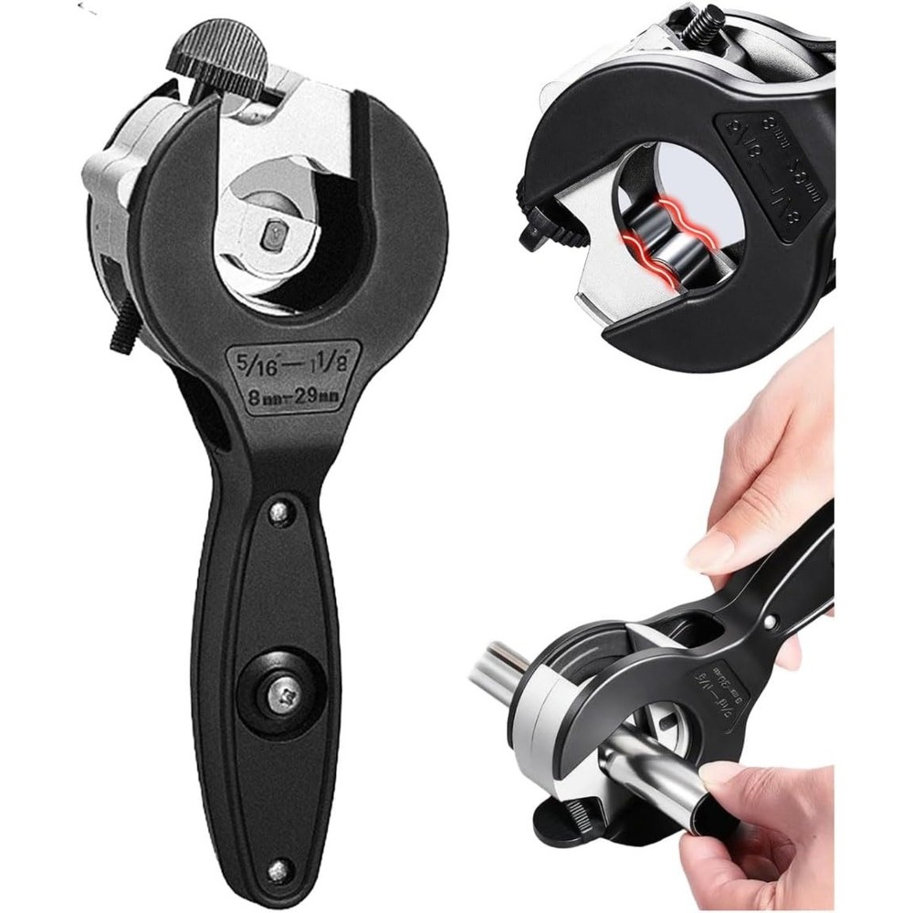 Robust Ratchet Pipe Cutter &ndash; Hand-Operated Ratchet System with 360&deg; Swiveling