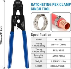 1/2 inch 2&times;75 ft Pex-b Pipe/Tool Kit- Pex-b Pipe/Tubing Blue & Red 150ft