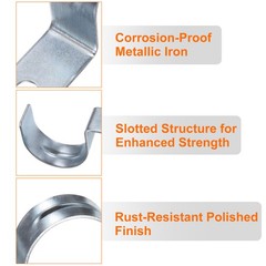 20pcs Conduit Clamp, EMT One-Hole Strap, 40mm Pipe Dia, 8mm Hole Dia