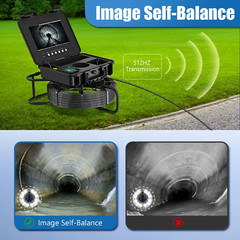 100FT 7mm Sewer Camera 10.1 Inch + Locator