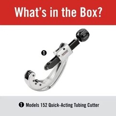 Ergonomic Ridgid 152 Tube Cutter with Quick-Acting Design & Lifetime