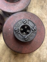 3x Ridgid 12-R Die Heads W/ Dies. 1/4, 3/8, 1/8 Size