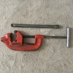 RIDGID NO 4-S Iron Pipe Cutter 2&Prime; to 4&Prime; Cap. Heavy Duty USA w Screw-In Handle