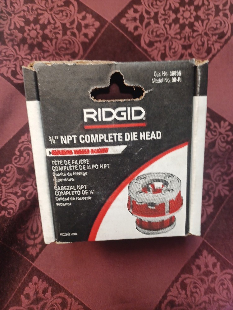 Ridgid 36895 OOR NPT 3/4&Prime; Manual Pipe Threader Die Head, Alloy Rh