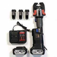24KN Cordless Copper Pipe Press Tool Kit for CTS Copper Tubing 1/2&Prime; 3/4&Prime; 1&Prime;