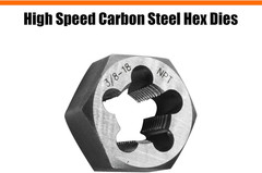 NPT Pipe Die Set 6 Piece Die Set Carbon Steel 1/8&Prime;-27 1/4&Prime;-18 3/8&Prime;-18 1/2&Prime;-14