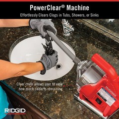 PowerClear 120-Volt Drain Cleaning Snake Auger Machine Heavy Duty Pipe Cleaning