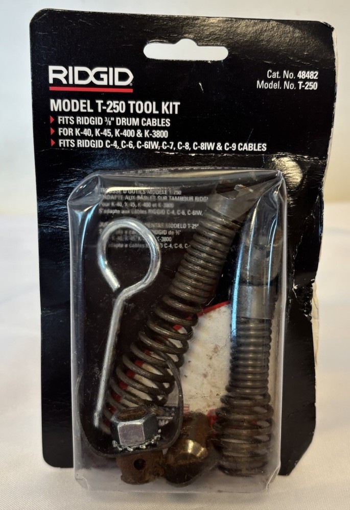Ridgid Model T-250 Tool Kit 48482 for 3/8&rdquo; Drum Cables ***DAMAGED READ*** #2