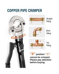 Hydraulic Copper Tube Fittings Press Crimping Tool Kit for 1/2, 3/4, 1&Prime; PEX P&hellip;