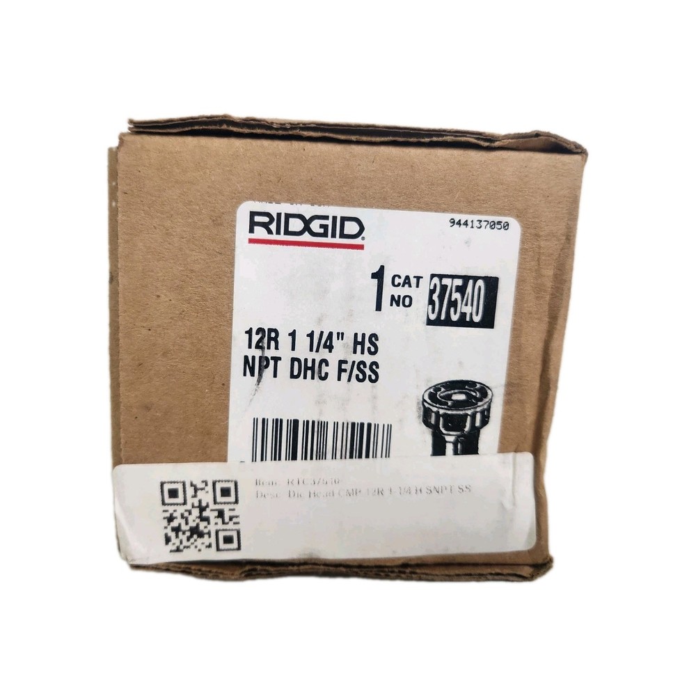 RIDGID 37540 TOOL 12R 1 1/4&rdquo; HS NPT DHC F/SS NEW In BOX RB