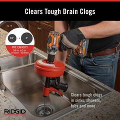 Manual or Drill-Powered Drain Cleaner &ndash; 25 ft. Cable