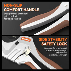 PVC Pipe Cutter with Replaceable SK5 Blade, Cuts up to 2-1/2&Prime; Heavy-Duty Pipe