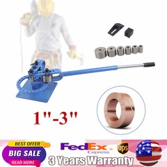 Pipe Tube Bender, Manual Bench Bending Machine Tube Bender 7 Dies Set NEW