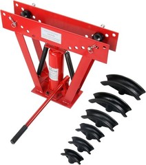 12 Ton Pipe Bender Manual Hydraulic Piping Bending Exhaust Tube Fabric W/ 6 Dies