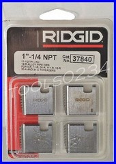 1-1/4&Prime;-11-1/2 12R NPT Ridgid 37840 Alloy Pipe Threading Dies Set of 4 USA