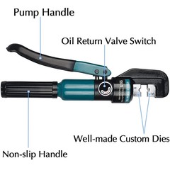 Steel DN Mate Hydraulic Crimping Tool/Hydraulic DC02, Silver With Cutter