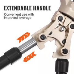 Copper Press Tool Kit, 1/2 In., 3/4 In., 1 In. Quick-Change Jaws, 360&deg; Rotatable