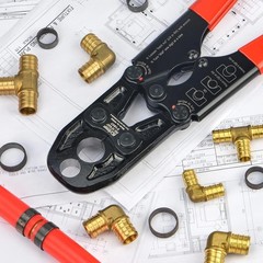 iCrimp 1/2 and 3/4-inch Combo Pex Pipe Crimping Tool for Copper Ring with Gau&hellip;